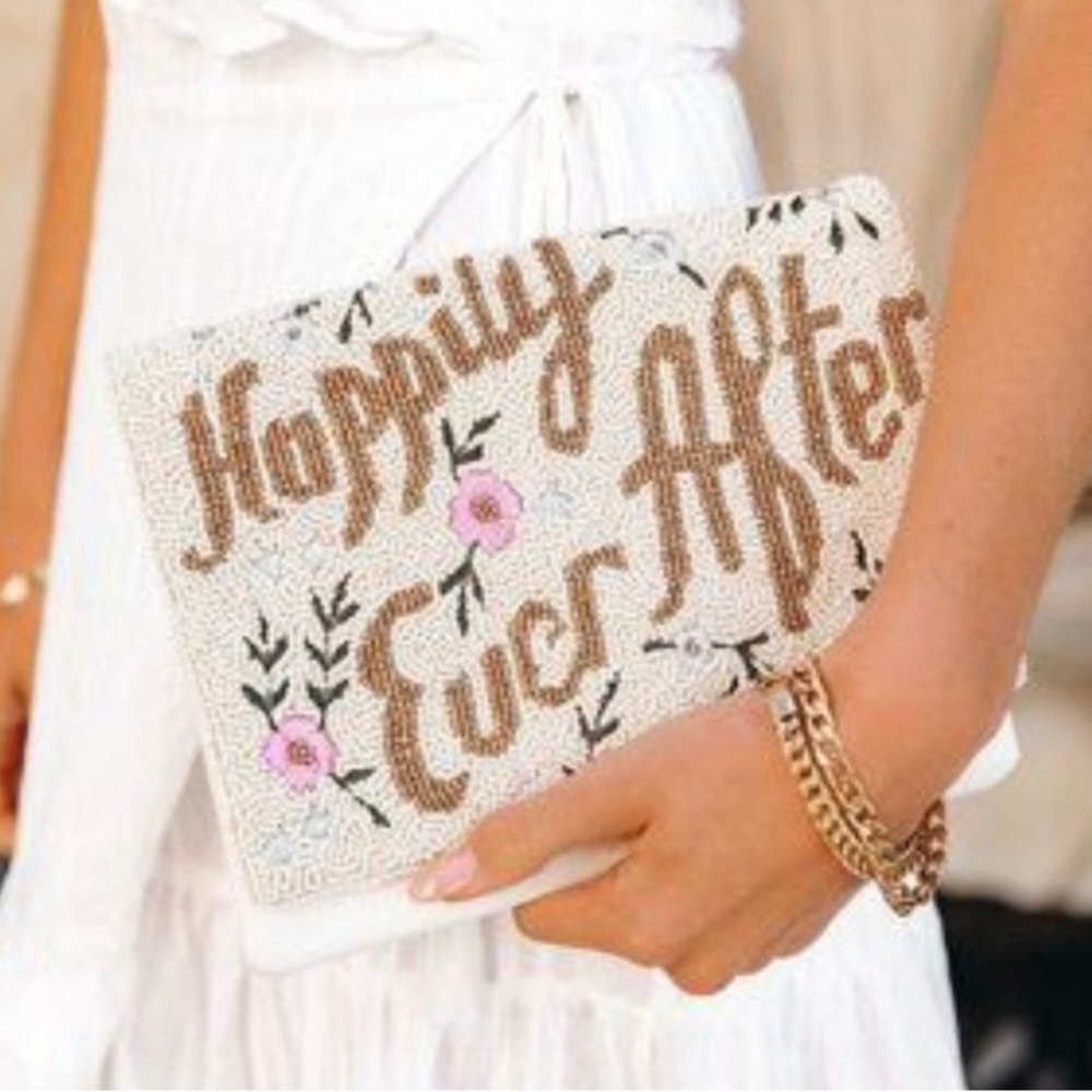 “HAPPILY EVER AFTER” bag.  Perfect for wedding or honeymoon 🤍
